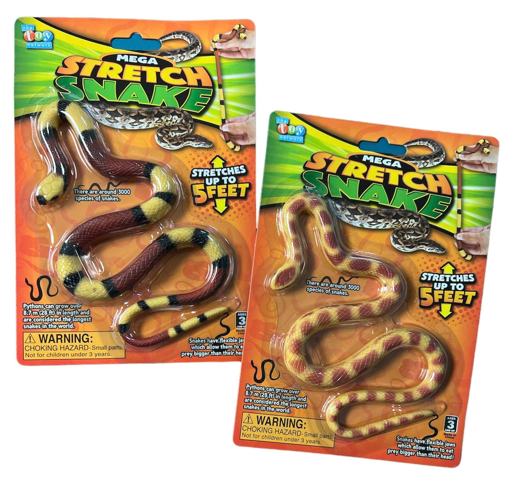 HAPPY DEALS ~ Stretch Fake Snake Toy 22 inches, Extends to 5 Feet