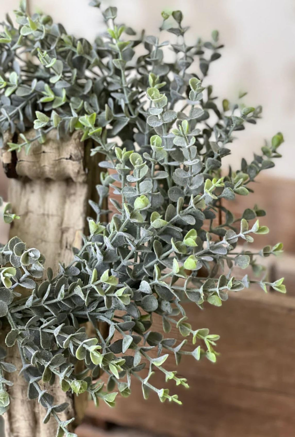 Pebble Eucalyptus Candle Ring Green