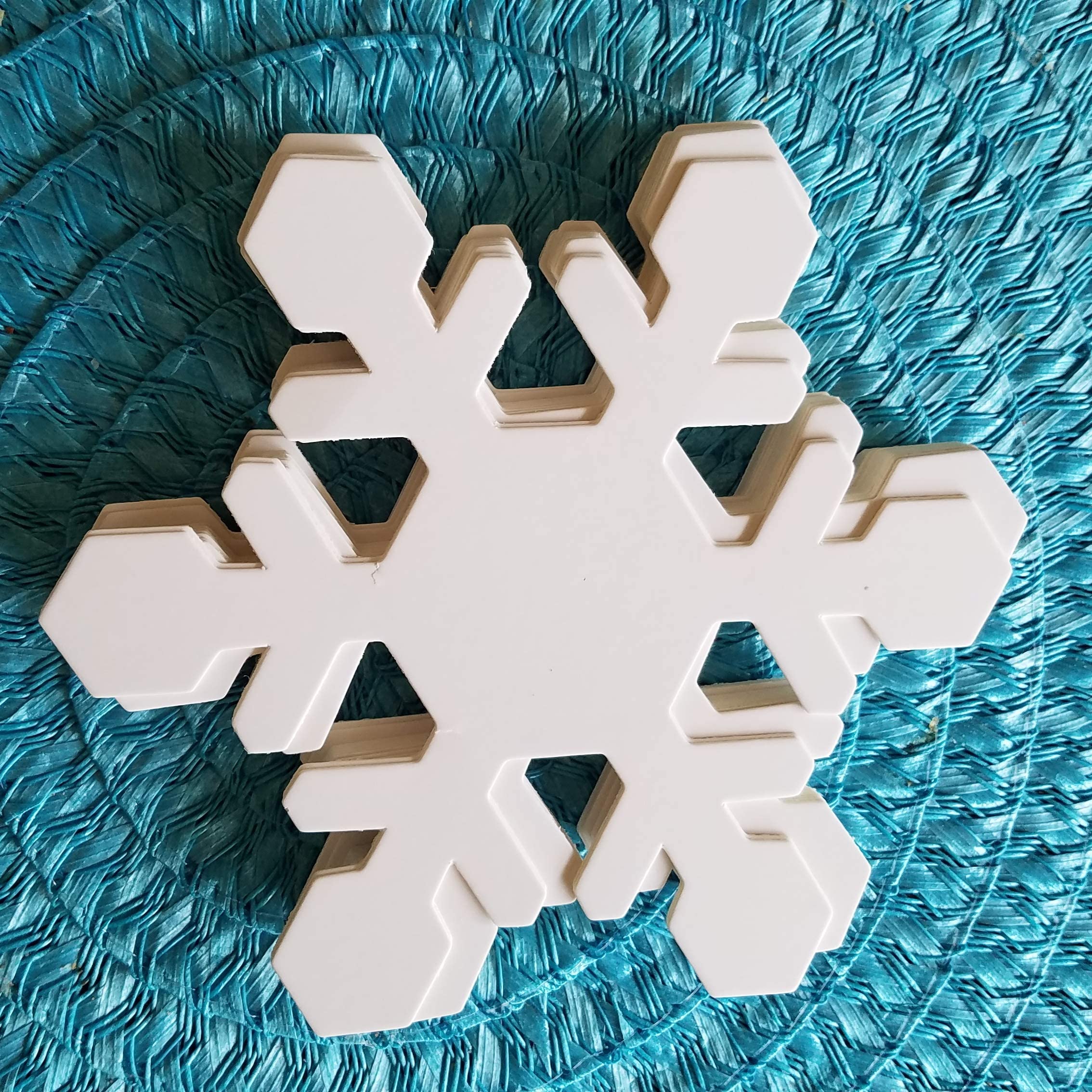 Cardstock Snowflake White Cut-Outs - Christmas Winter Shapes Crafts for Kids - 24 Pieces