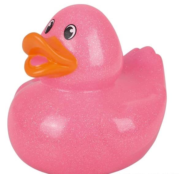 Giant Glitter Rubber Duck | Floating 6 Inch Ducky with Sound