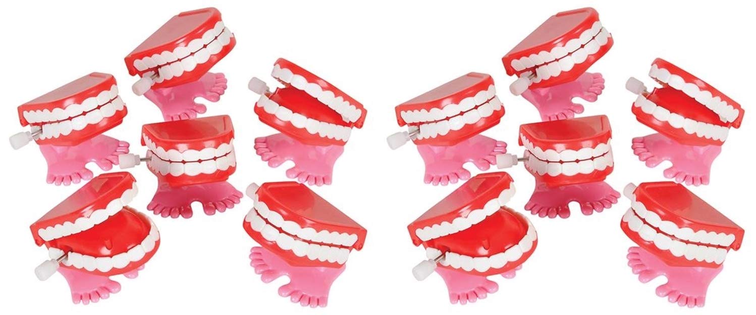 HAPPY DEALS ~ Wind Up Chatter Teeth | 12 Pc