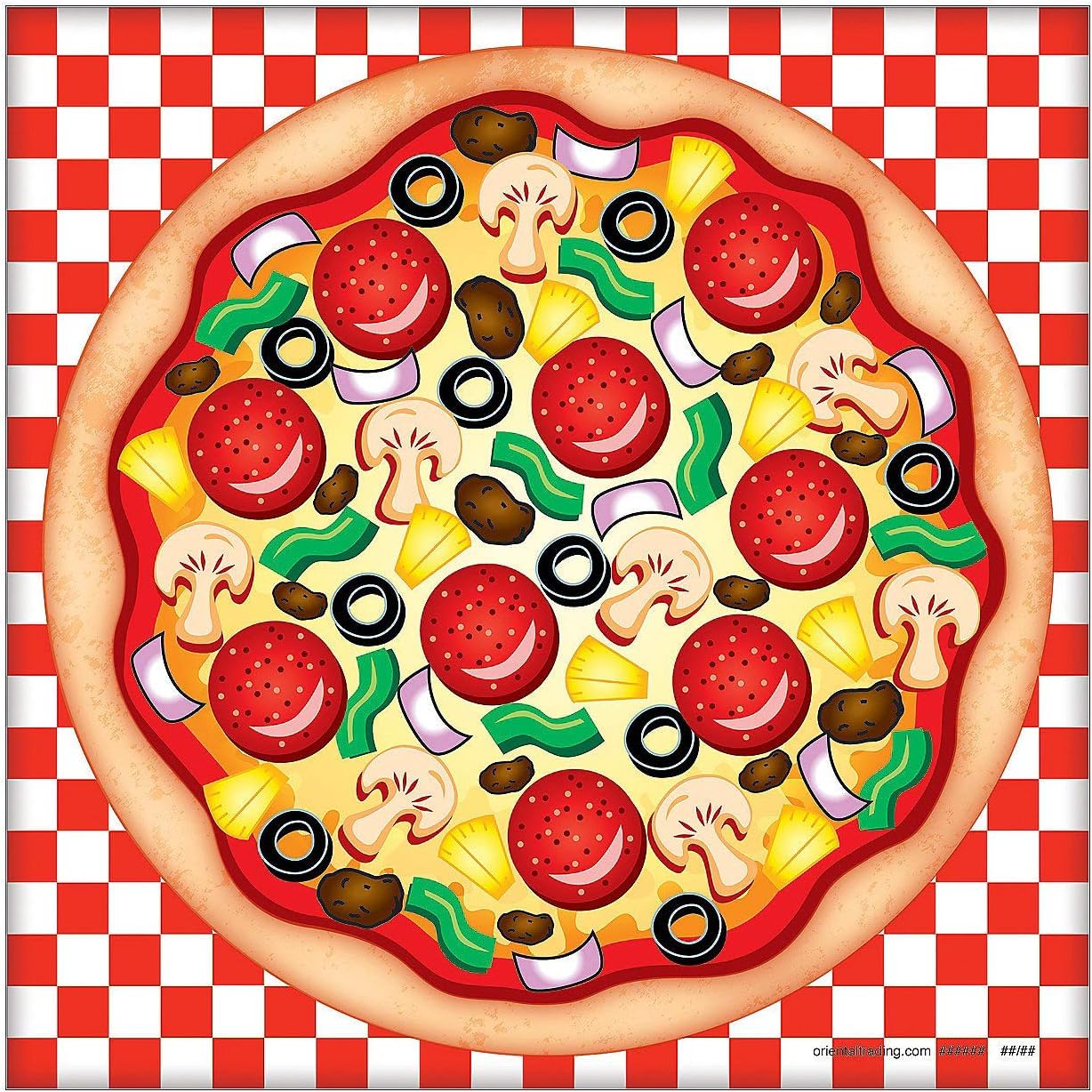 Make A Pizza Sticker Scene (12 Pack) Party and Classroom Game and Activities for Kids