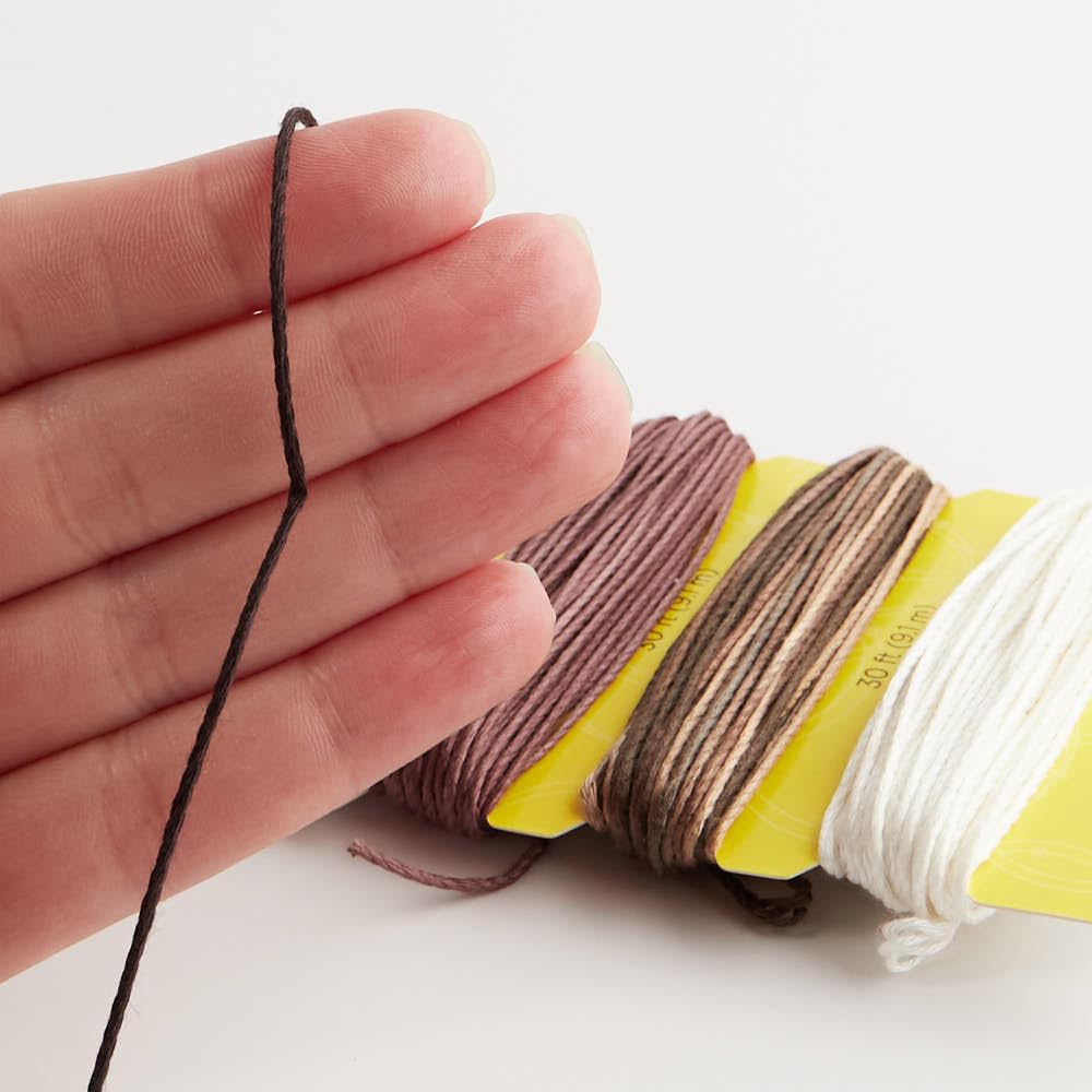 Bamboo Cord for Jewelry Making and Crafts, Assorted Earthtones, 120 ft, 20 lb Strength, 3 Pack