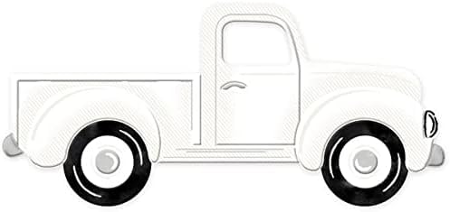 Metal Truck Accent Sign |12 Inch | Embossed Wreath Decor