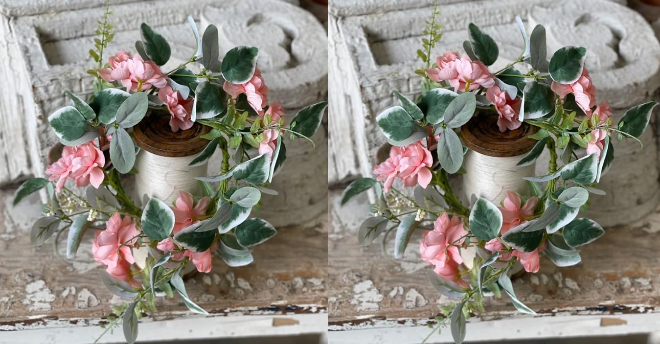 Pink Flower Candle Ring
