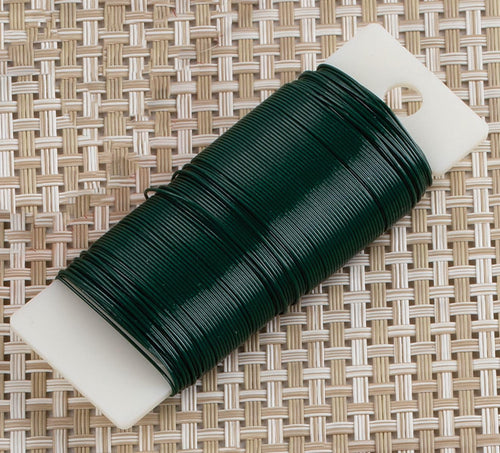 22 Gauge Green Metal Floral Wire, 200 Feet Roll for Christmas Wreaths, Tree Decoration, Flower Arrangement, Craft Projects, Garden Use