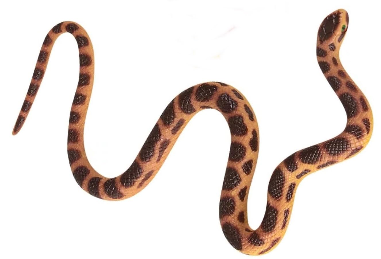 HAPPY DEALS ~ Stretch Fake Snake Toy 22 inches, Extends to 5 Feet