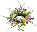 HAPPY DEALS ~ Spring Mini Wreath | Wildflower Candle Ring 12 x 12 x 4 inch | 3 inch Center
