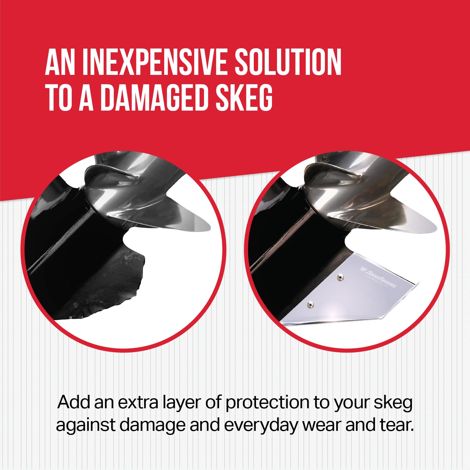 MEGAWARE KEELGUARD 27081 SKEGGUARD Fits OMC Suzuki Evinrude Outboard Motors (See Listing for Fitment Details) 316 Marine-Grade Stainless Steel Guard Protector with Drain, Prevents Skeg Damage, DIY