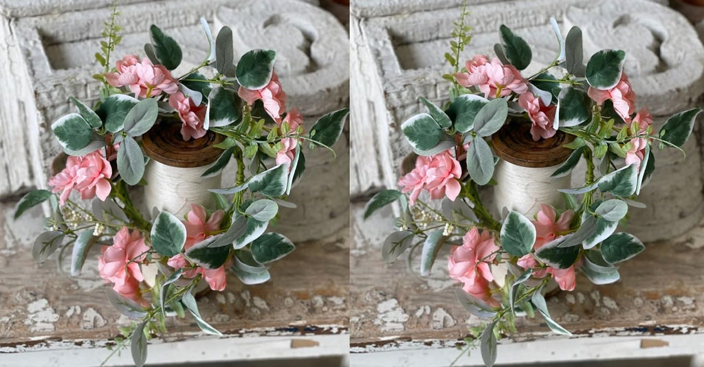 Pink Flower Candle Ring