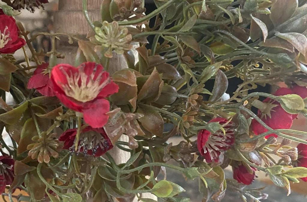 Flower Candle Ring Set of 2-13 Inch with 6 Inch Center - Faux Greenery Floral Julep Blooms