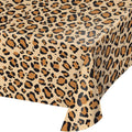 HAPPY DEALS ~ Leopard Animal Print Plastic Tablecloth, 54 x 108, (Leopard Print-1 PC)