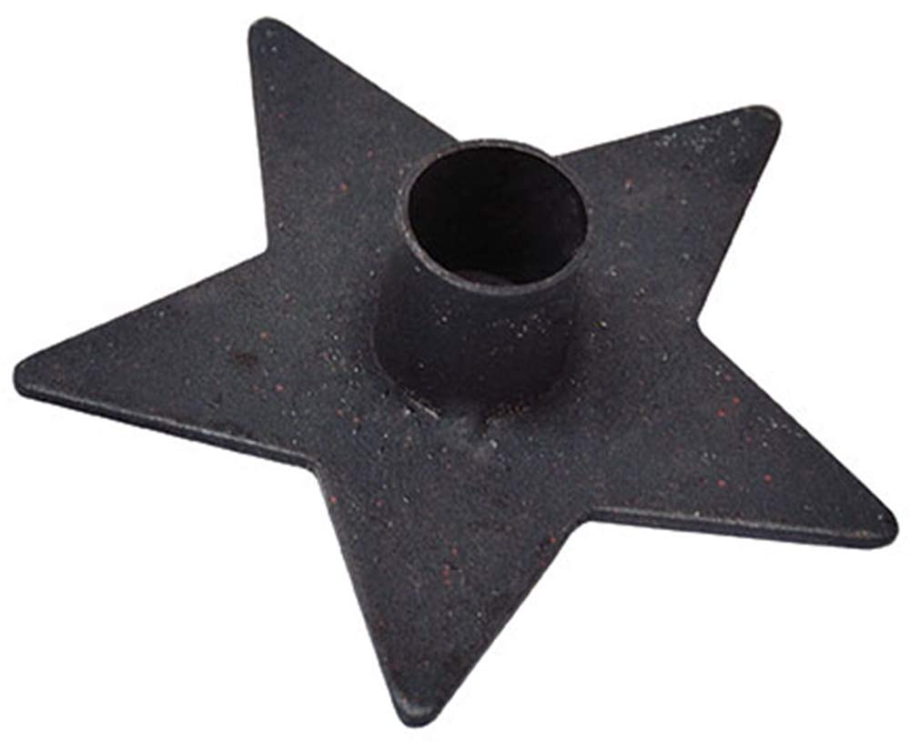 Iron Star Taper Candle Holders