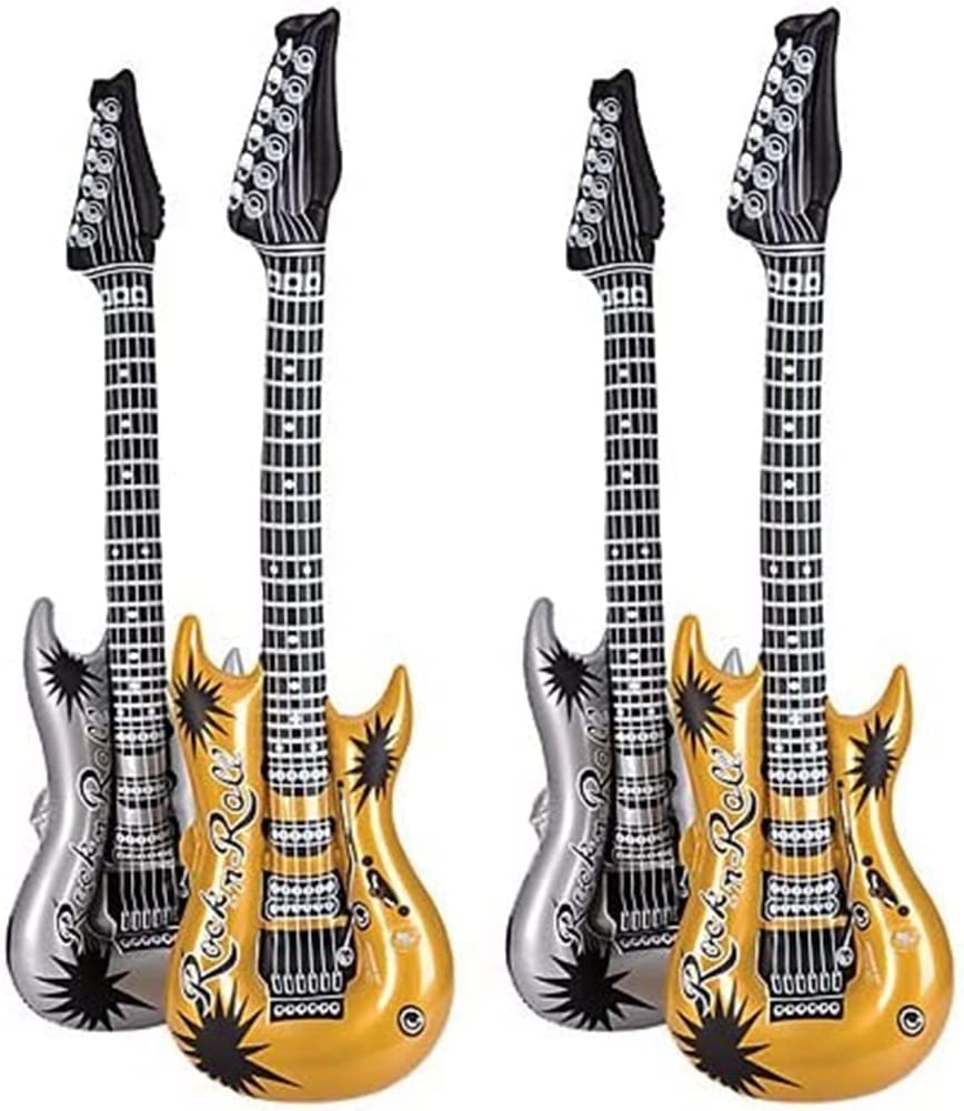 Gold and Silver Guitar Inflates
