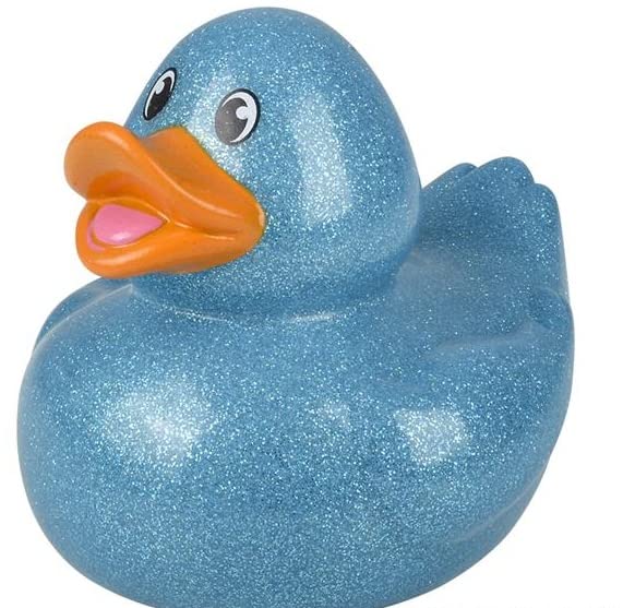 Giant Glitter Rubber Duck | Floating 6 Inch Ducky with Sound