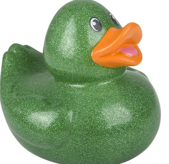 Giant Glitter Rubber Duck | Floating 6 Inch Ducky with Sound