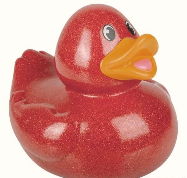 Giant Glitter Rubber Duck | Floating 6 Inch Ducky with Sound