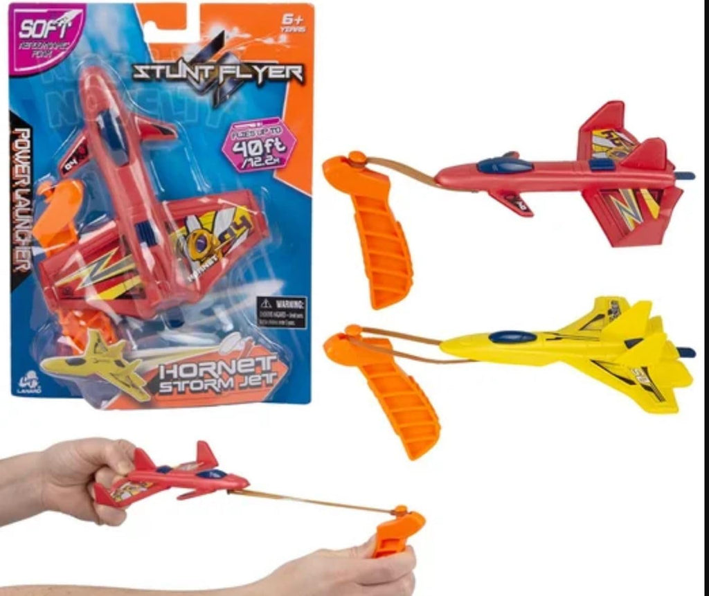 HAPPY DEALS ~ Stunt Flyer Hornet Storm Jet, 40 Ft Flying Range, Red or Yellow, Ages 6+