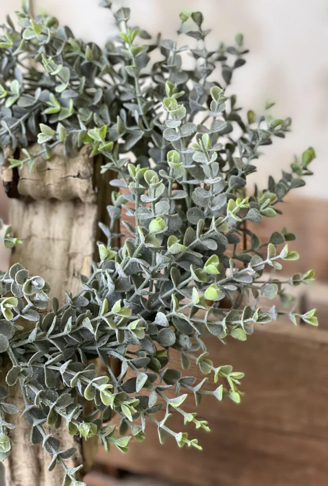 Pebble Eucalyptus Candle Ring Green