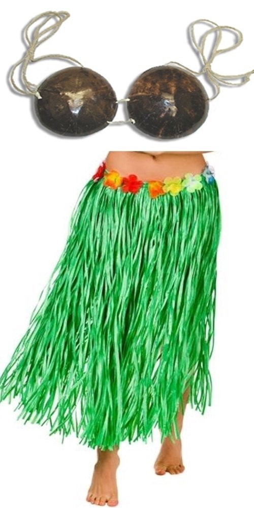 HAPPY DEALS ~ Hula Skirt with Coconut Bra Set