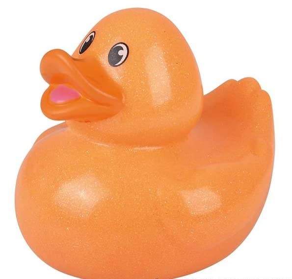 Giant Glitter Rubber Duck | Floating 6 Inch Ducky with Sound
