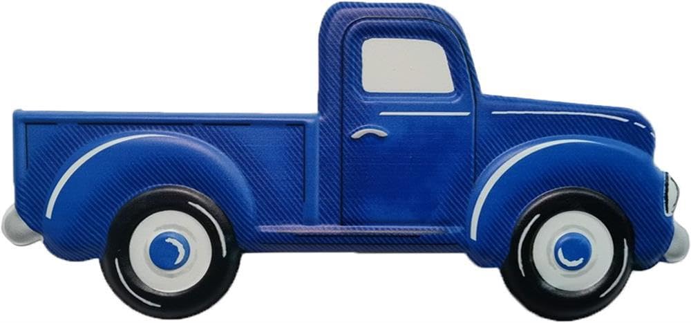 Metal Truck Accent Sign |12 Inch | Embossed Wreath Decor