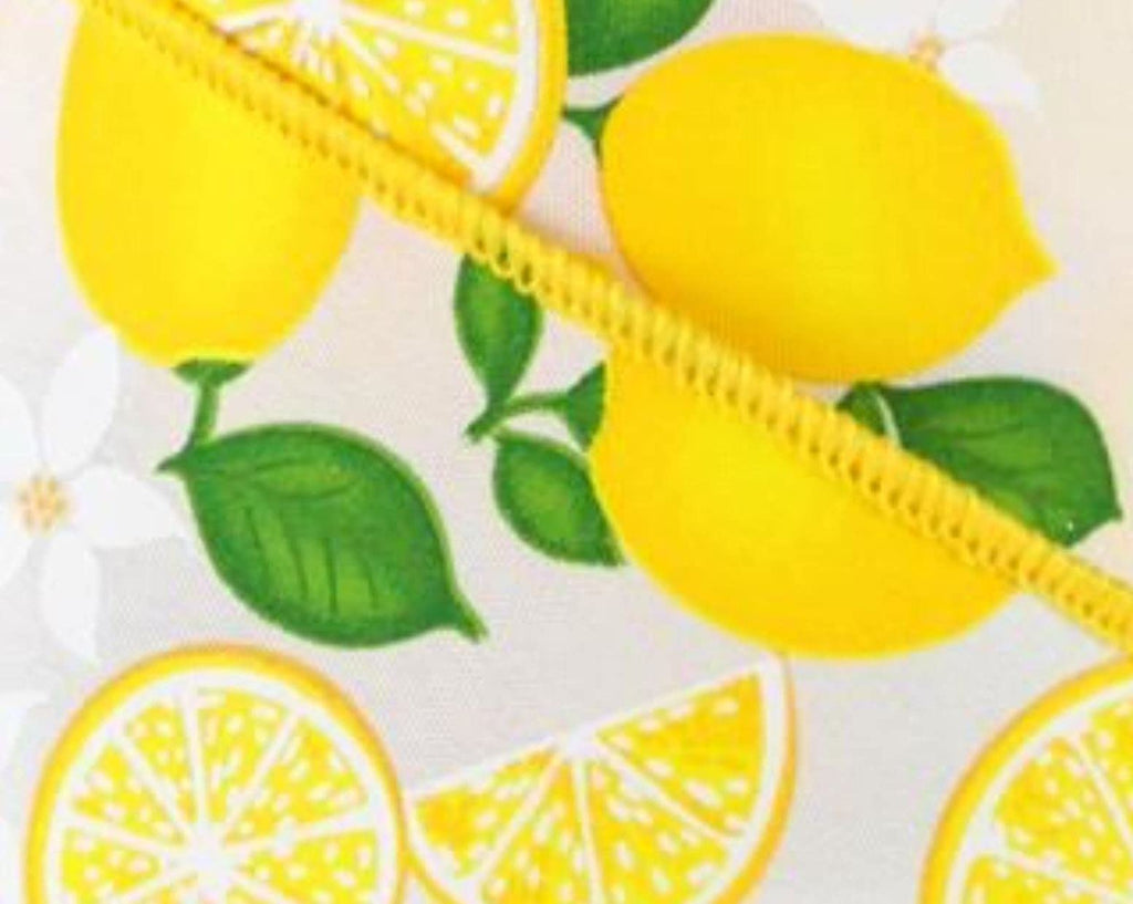 Lemons | Lemon Print Wired Edge Ribbon | 10 Yards