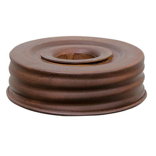 Rusty Mason Jar Lid Taper Candle Holder | 2 Pc Set |Stand Country Primitive Décor Set